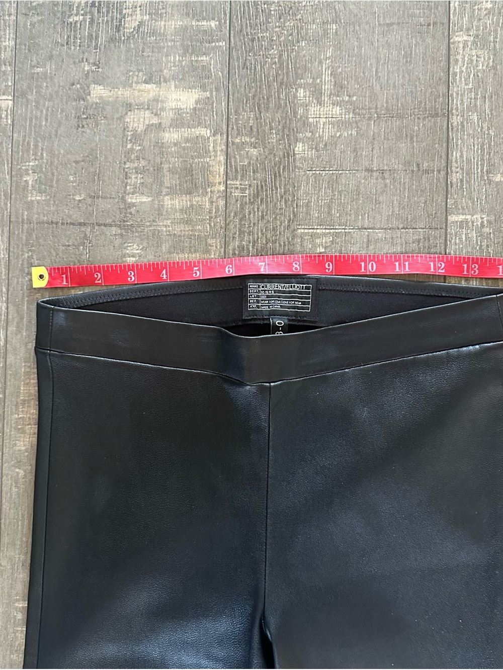 CURRENT ELLIOTT Women’s Black Leather Pull On Pants Sz 28/6 - Picture 5 of 6